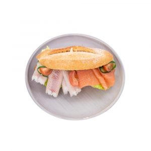 Broodje half om (paling/zalm)